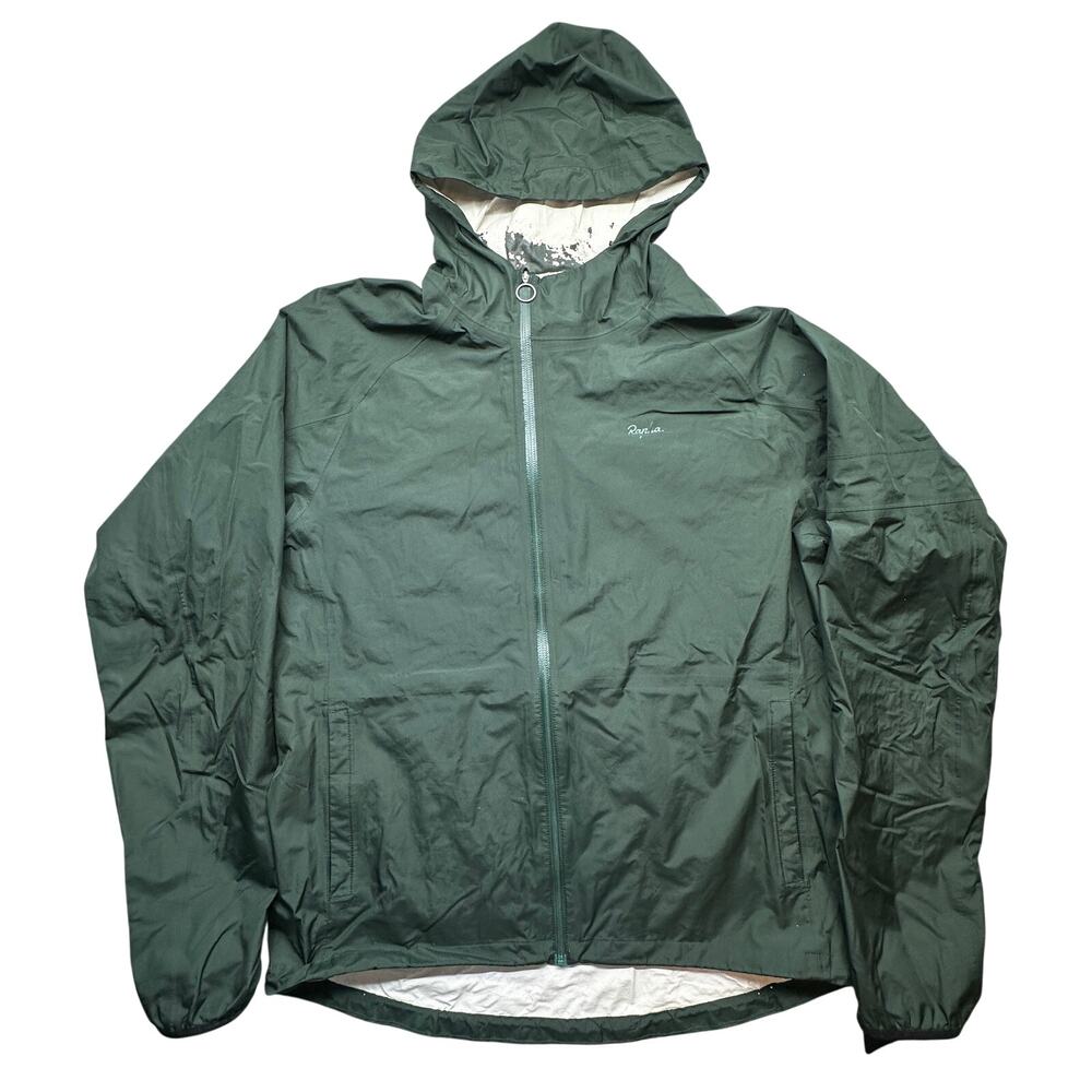Rapha. Commuter Cycling Windbreaker Lightweight Jacket Mens Large Green Hooded